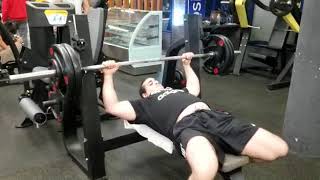 100 kg / 225 lb bench 5 reps, 3 second pause each