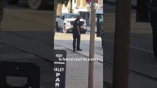 18-wheeler blocks CBD traffic during morning rush hour
