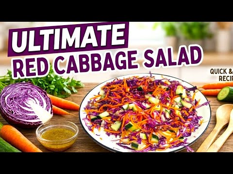 Healthy Red Cabbage Salad Recipe.easy and crunchy vegetable Salad for weight loss.#weightloss #salad