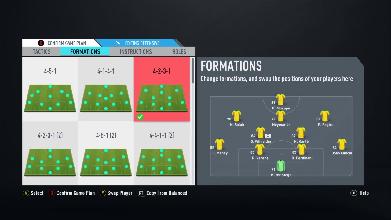 4231 FIFA 20 POST PATCH CUSTOM TACTICS AND FORMATIONS