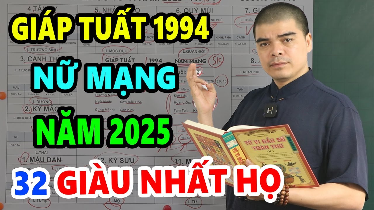 Tử Vi Tuổi GIÁP TUẤT 1994 Nữ Mạng Năm 20245 PHÁT TÀI PHÁT LỘC, Tiền Tiêu 3 Đời Không Hết