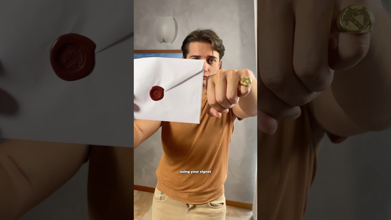 How to seal a letter with a signer ring 💍 