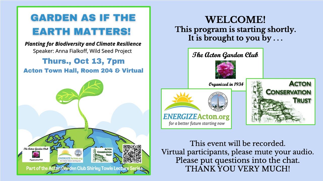 Garden as if the Earth Matters - Planting for Biodiversity & Climate Resilience