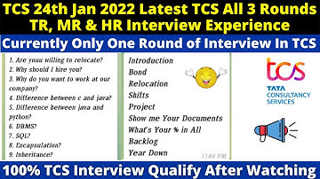 TCS 24th Jan