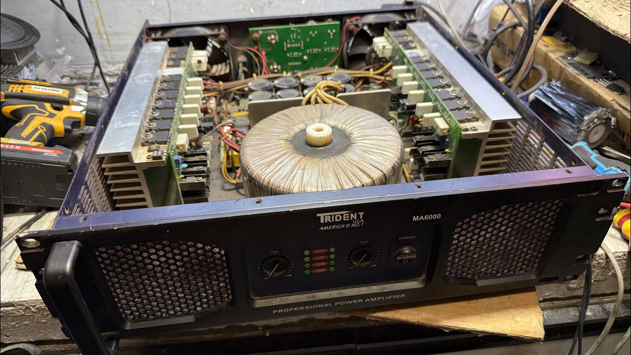 TRIDENT MA6000 power amplifier paanu e fix biasing at e fix ang fan para hindi uminit
