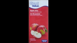 Great Value Apple Juice 2017