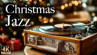 Christmas Jazz Night Ambience 4K | Cozy Vinyl Record Player Winter Loop for Frame & Art TVs screenshot 5