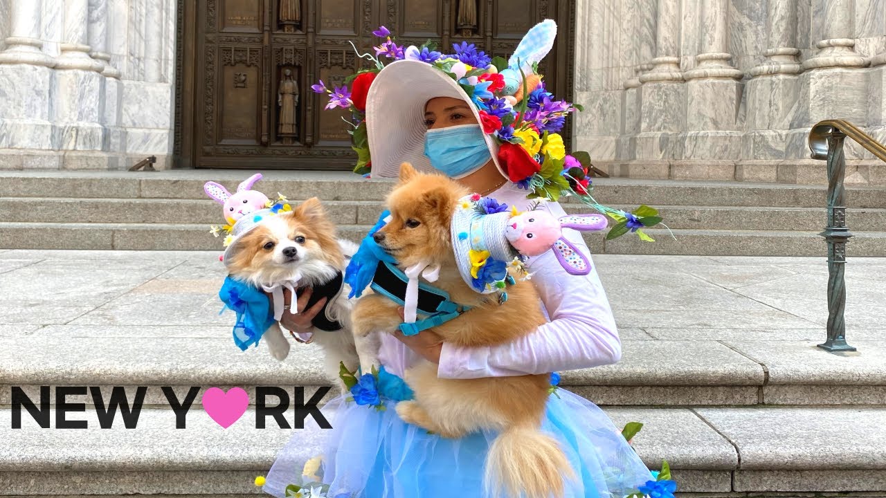 [4K] 🇺🇸2021 г. Фестиваль пасхальных чепчиков в Нью-Йорке / 4 апреля 2021 г.