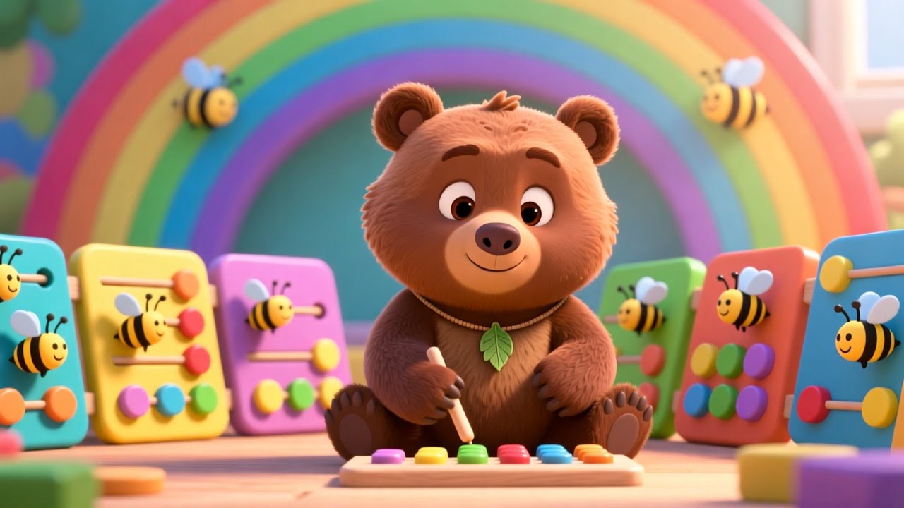 Baby Bear Learns 123s 🐻🔢 | Fun Counting Song for Kids | Learning Numbers Adventure