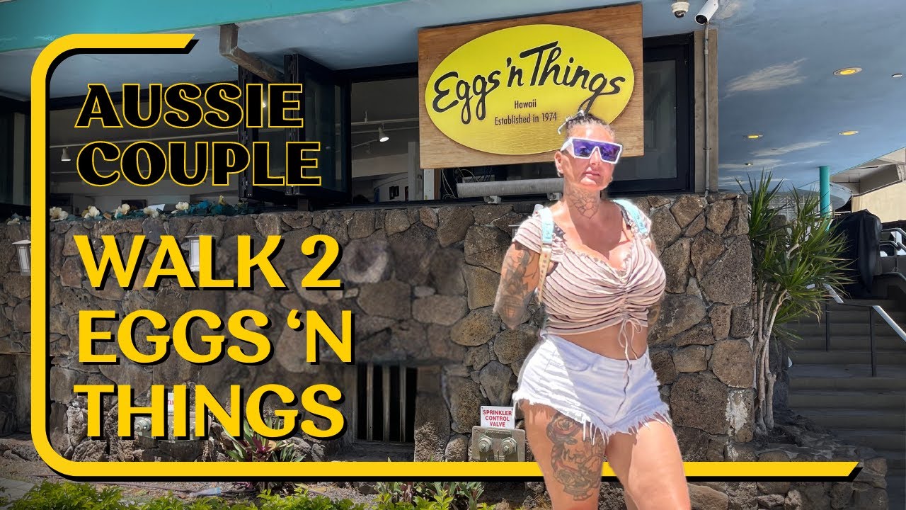 A Walk to Eggs n Things Waikiki Hawaii Opposite Oahus Famous Waikiki