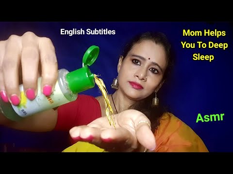 ASMR Mom Helps You Sleep 😴 (Skincare, Body Massage, Back Scratching & Oil Champi ) | Dearly ASMR