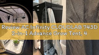 Review AC Infinity CLOUDLAB 743D 2-in-1 Advance Grow Tent, 48”x36”x72” Thickest 1 in. Poles, Highest