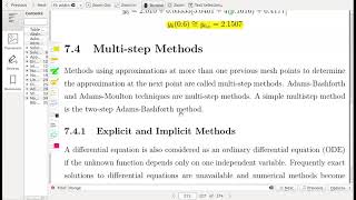 Milne's predictor corrector method, multi-step methods