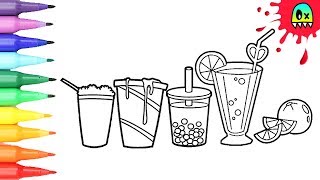 Coloring Pages Fun Summer Drinks I Fun Art Videos With Colored Markers