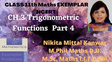 Class 11th Maths NCERT Exemplar | ch.3 Trigonometric functions| Questions 25 to 29