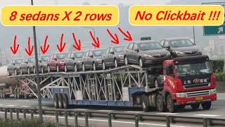 Super-long truck compilation！Craziest Car transporter like aircraft carrier on the road.Unimaginable