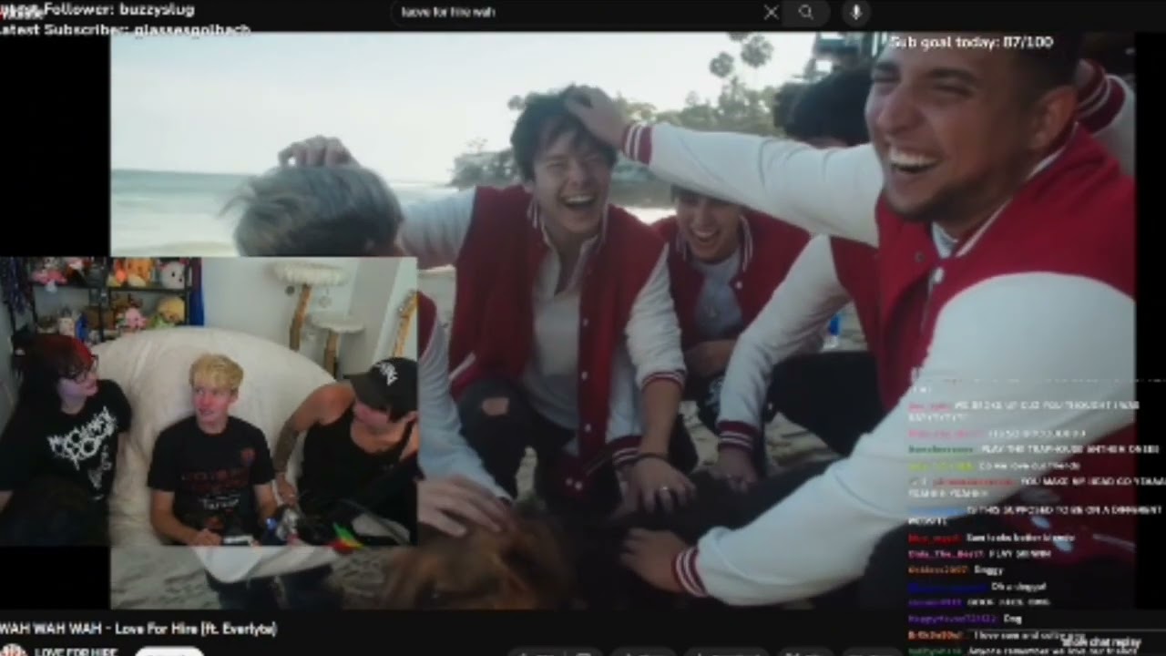 Sam, Colby and Niki react to WAH WAH WAH and GOOF JUICE on Niki's stream