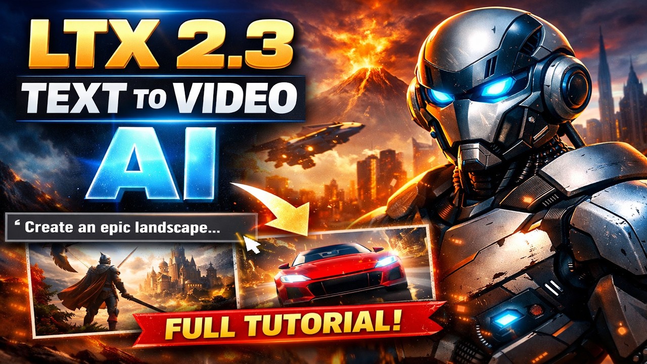 Fast LTX2.3 Text To Video GGUF ComFyUI WorkFlow (Low VRAM) create 5 ...