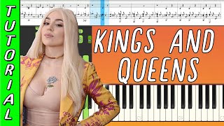 Kings & Queens PIANO TUTORIAL || Ava Max (How To Play) @avamax