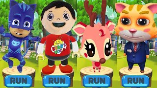 Tag with Ryan vs Pj Masks - Kaji Ryan vs Dash Tag vs Cat Runner vs Catboy  - Run Gameplay screenshot 4