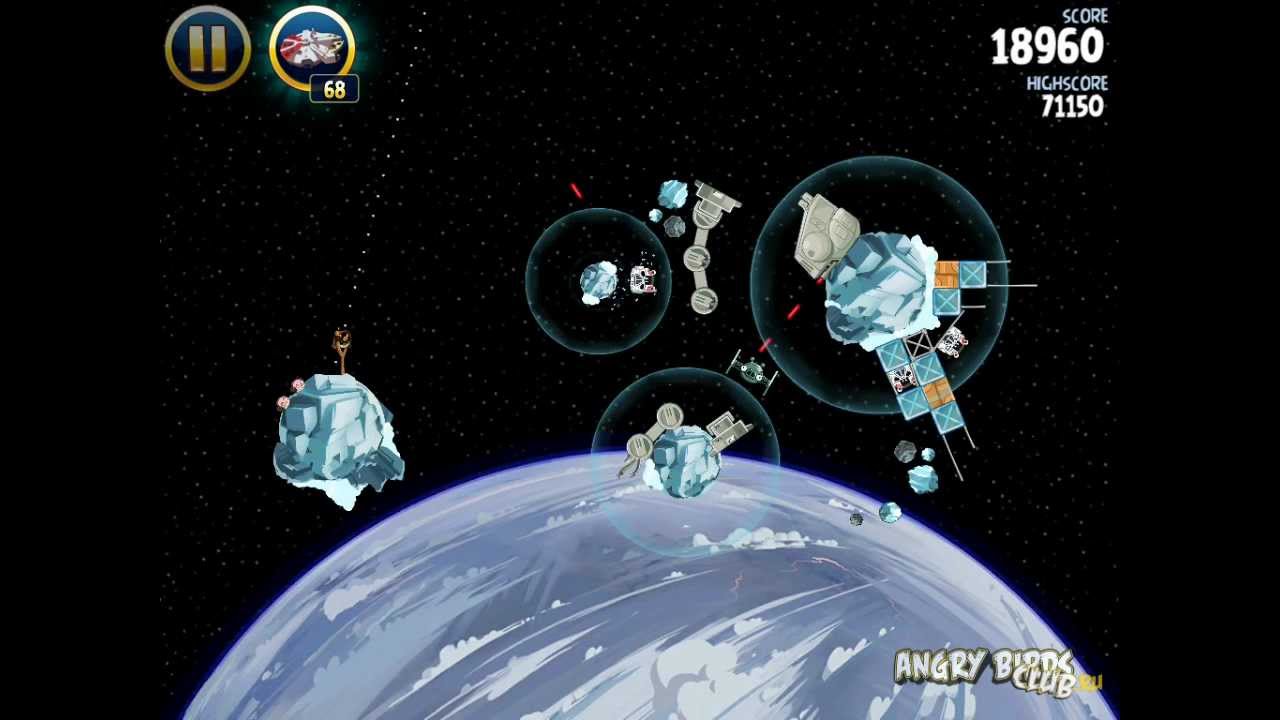 Angry Birds Star Wars Hoth 3-19 Прохождение на 3 Звезды