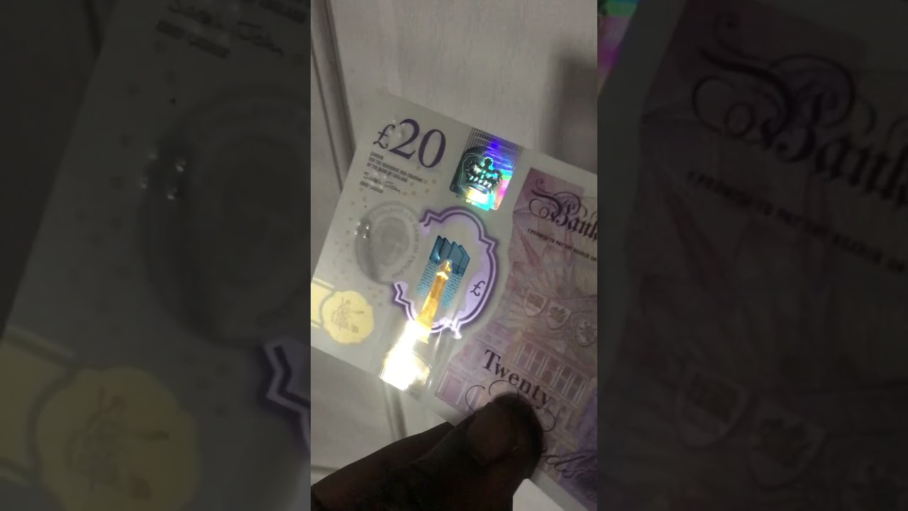 King Charles face on the new £20 note