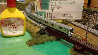 【Ｎゲージ】クリアーファイルで水面