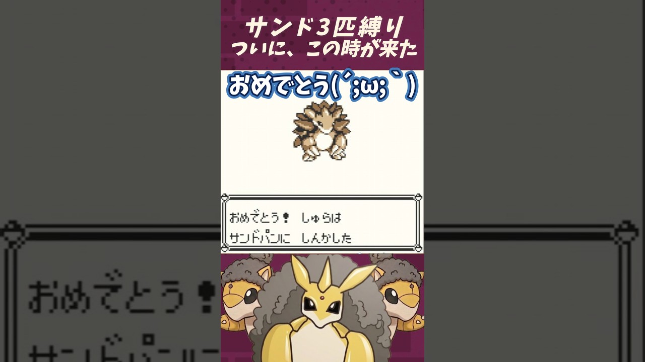 しゅら、サンドパンになる。【サンド縛り】