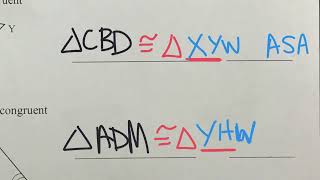 Triangle Congruence statements