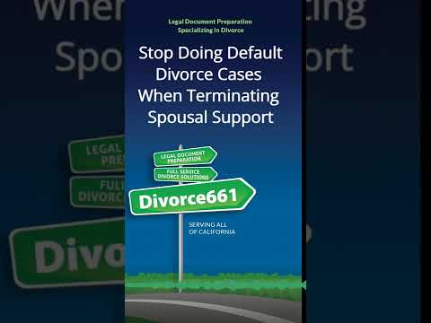 Stop Doing Default Divorce Cases When Terminating Spousal Support | #shorts #divorce661 #divorce