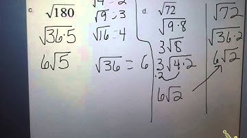 10.2 Simplifying Radicals part 1