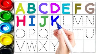 learn and write english alphabet a b c d | a for apple b for ball c for cat education abcd