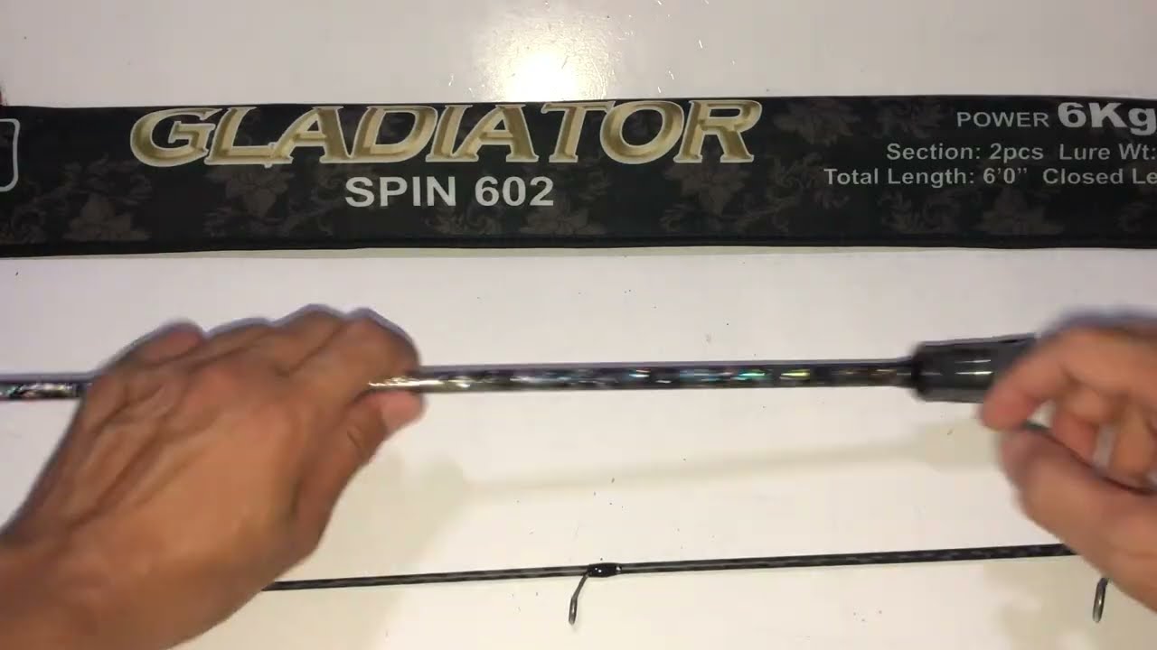 Review singkat joran spining Kenzi Gladiator, solid carbon dan full fuji harga cuma 200 ribuan !!!