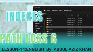 Lesson-14 Radio Index in Pathloss-6 English