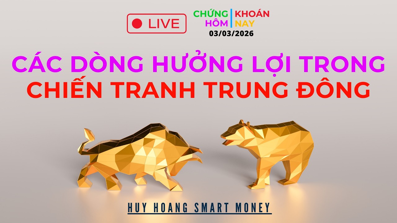 Chứng khoán Hôm Nay | Nhận định thị trường: Các Dòng Hưởng Lợi Trong Chiến Tranh Trung Đông !