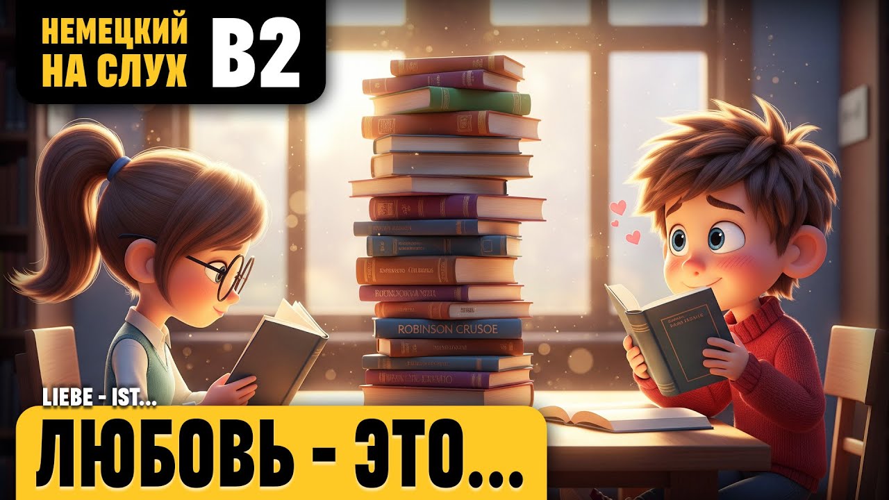 Любовь - это...Весёлый рассказ (уровень B2). Немецкий на слух.