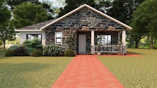 Inside a Beautiful 2 Bedroom Modern Stone House  Cozy \& Affordable Dream Home Tour
