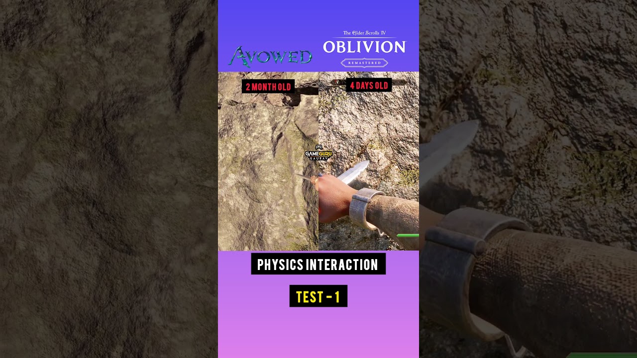 The Elder scrolls 4: Oblivion Remastered vs Avowed - Physics Interaction Test -1