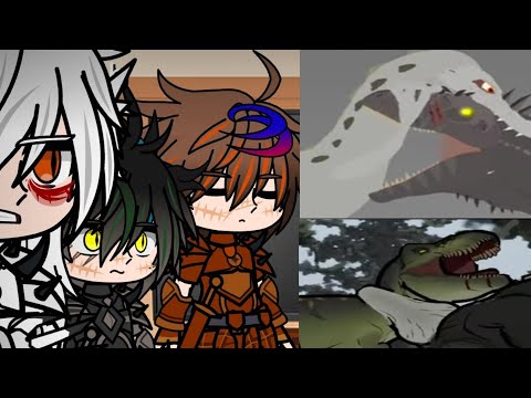 🦖Dinos🦕 React To Rudy vs Ark Carcharadontosaurus/Buck vs Skullcrawler And More!(🇺🇲/🇧🇷) #Gacha