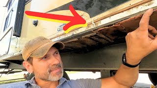 Camper Repair - Skirting And Underbelly Damage Due To Blown Tire