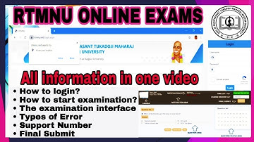 Important Instructions Of RTMNU Online Exams 2021