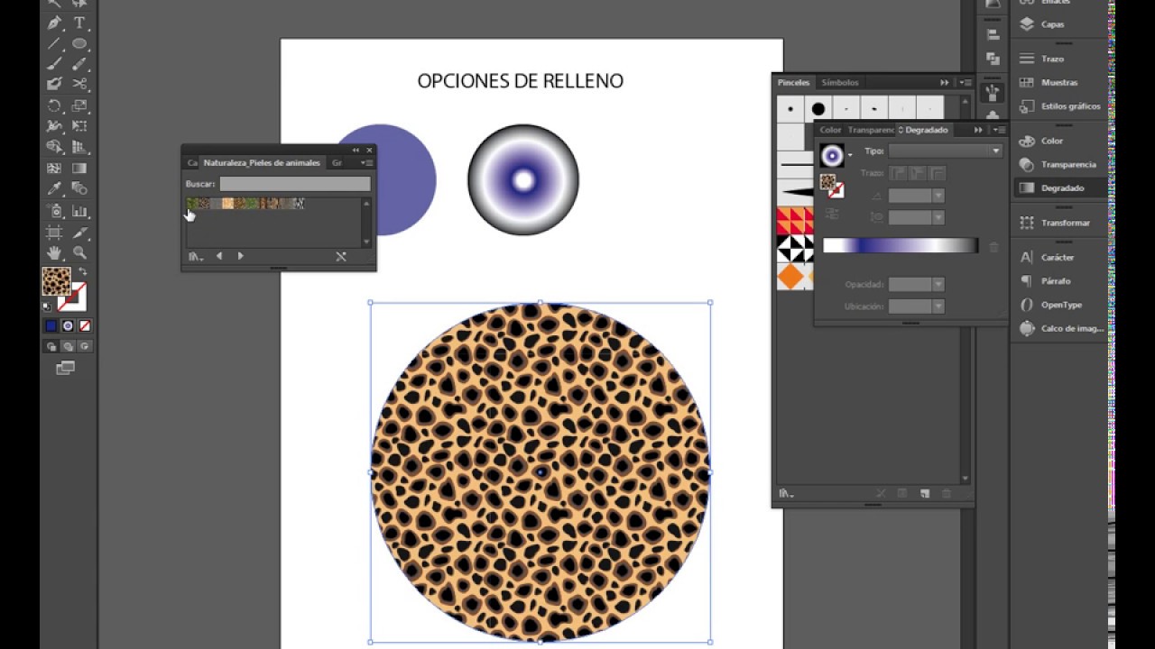 RELLENO SÓLIDO, DEGRADADO Y DE MOTIVO EN ILLUSTRATOR. YouTube