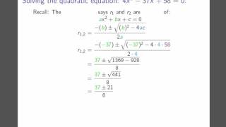 Solving Radical Equations - Example 5 - Quadratic Formula
