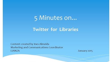 5 Minutes on Twitter for libraries