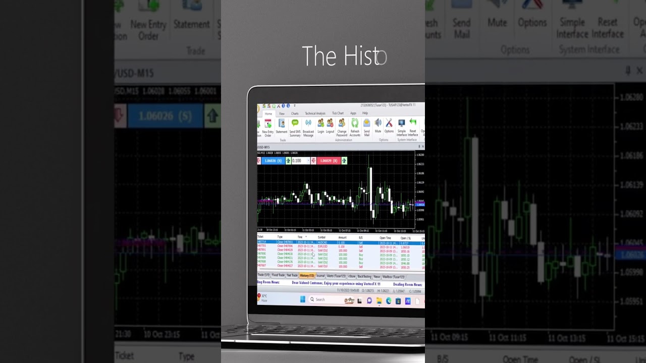 VertexFX Client Terminal Panels - What is the difference between Trade, History and Journal Panels?