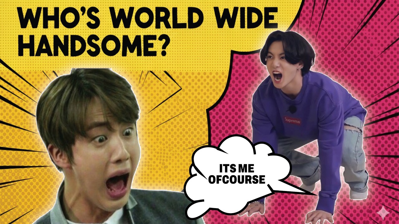 POV Jungkook and jin fighting over who is most handsome😎🤭💥