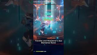 Traveler and Wanderer's duo Elemental Burst #genshinimpact