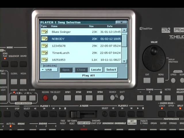 KORG Pa900 ビデオ・マニュアル 「6. SongBook」 - YouTube