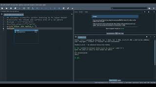 Volume and Surface Area of a 3d sphere  Calculation via Python 