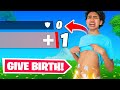 GIVING BIRTH every time I take damage in Fortnite